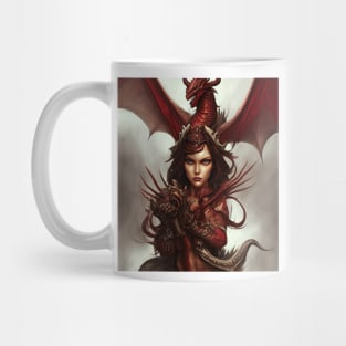 Red Dragon Queen Mug